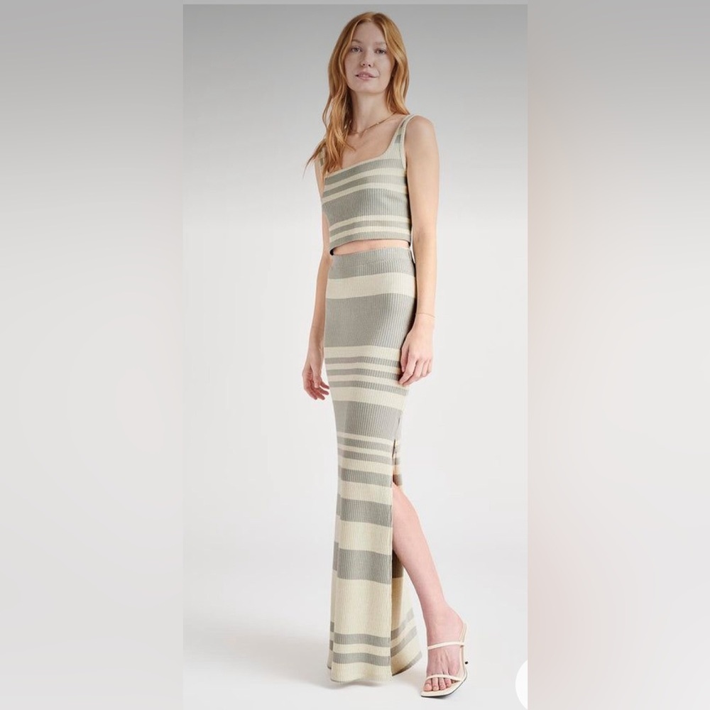 Splendid Coco Metallic Skirt and Crop Top